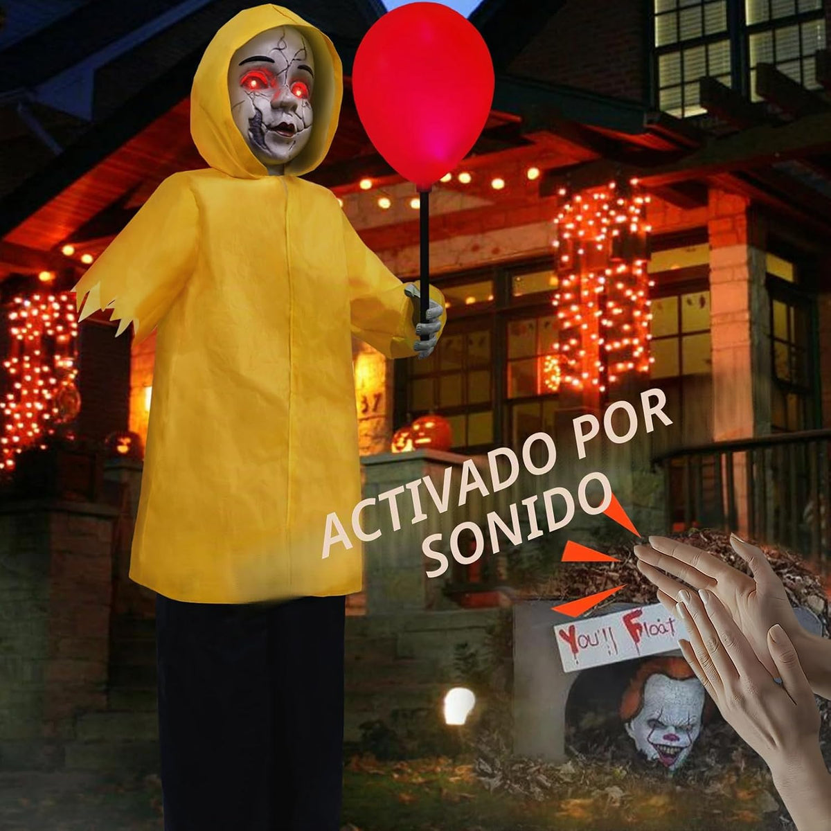 Decoraciones de Halloween al aire libre \u2013 4 pies de tamaño rea...