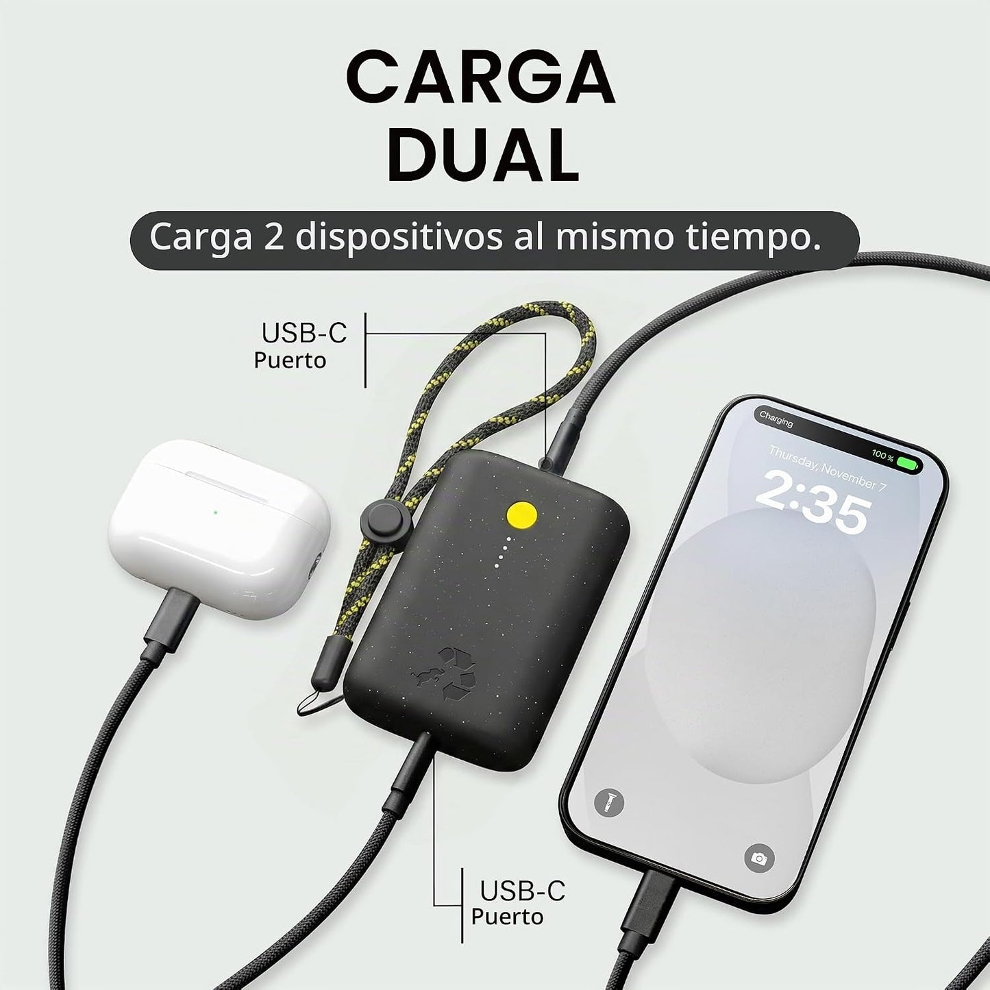 Nimble Cargador portátil Champ, banco de energía de 10000 mAh, carg...