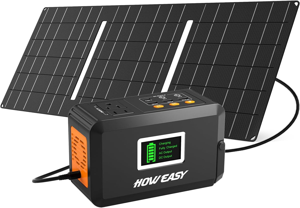 HOWEASY Generador solar de 88.8 Wh, estación de energía portátil co...