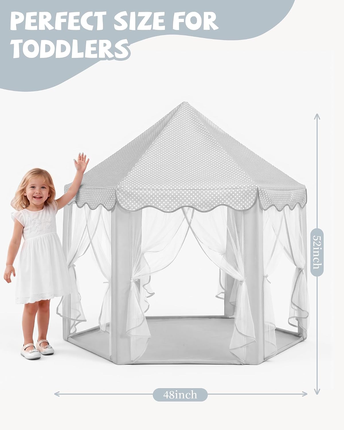 Tienda de campaña de castillo de princesa para niñas, tiendas de ju...