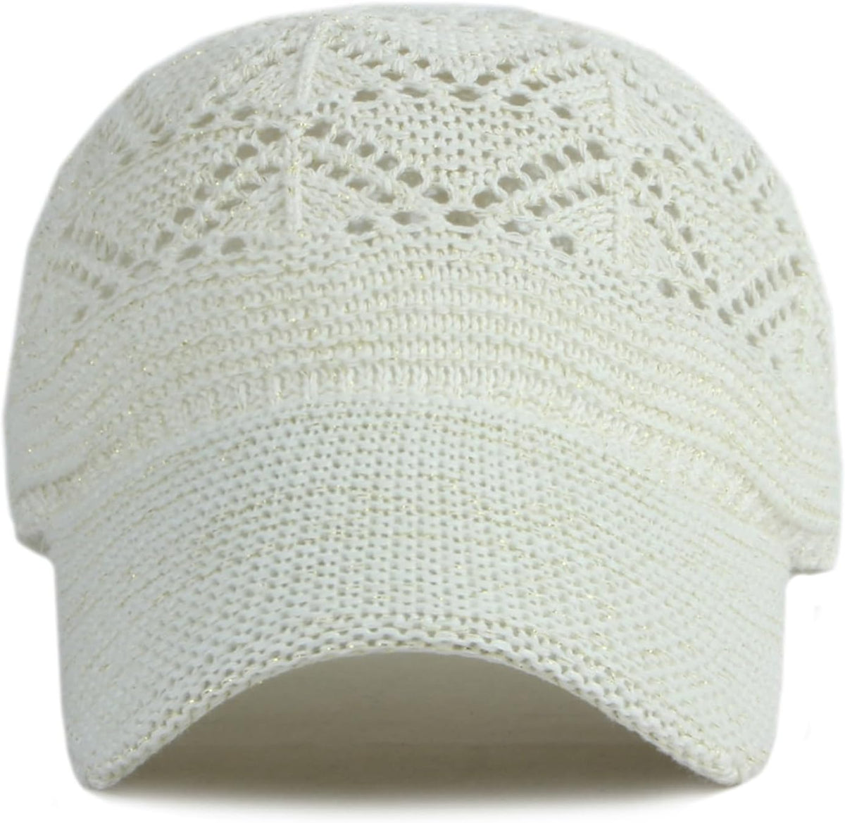 FASHIXD Gorra de béisbol de malla tejida para mujer, de hilo de ver...