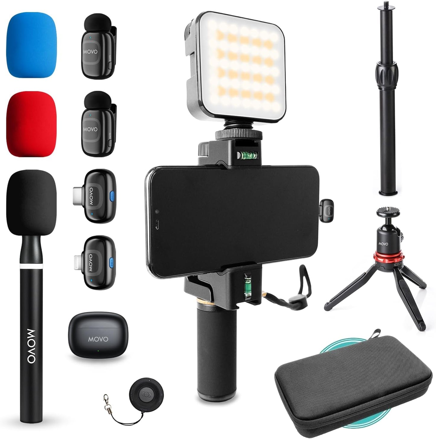 Kit de vlogging inalámbrico Movo iVlogger-PRO para iPhone\/Android...