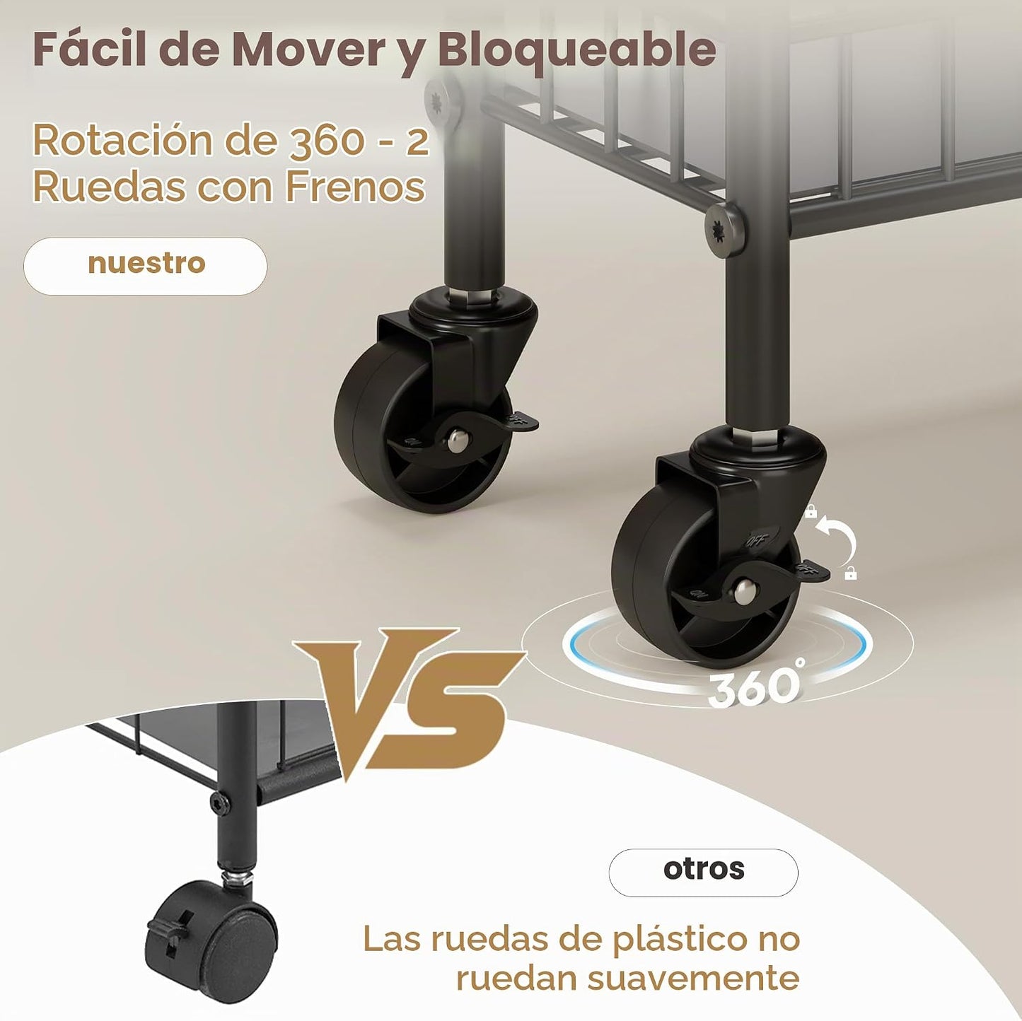Qiaoxuan Carrito de almacenamiento delgado de 6 niveles con ruedas,...
