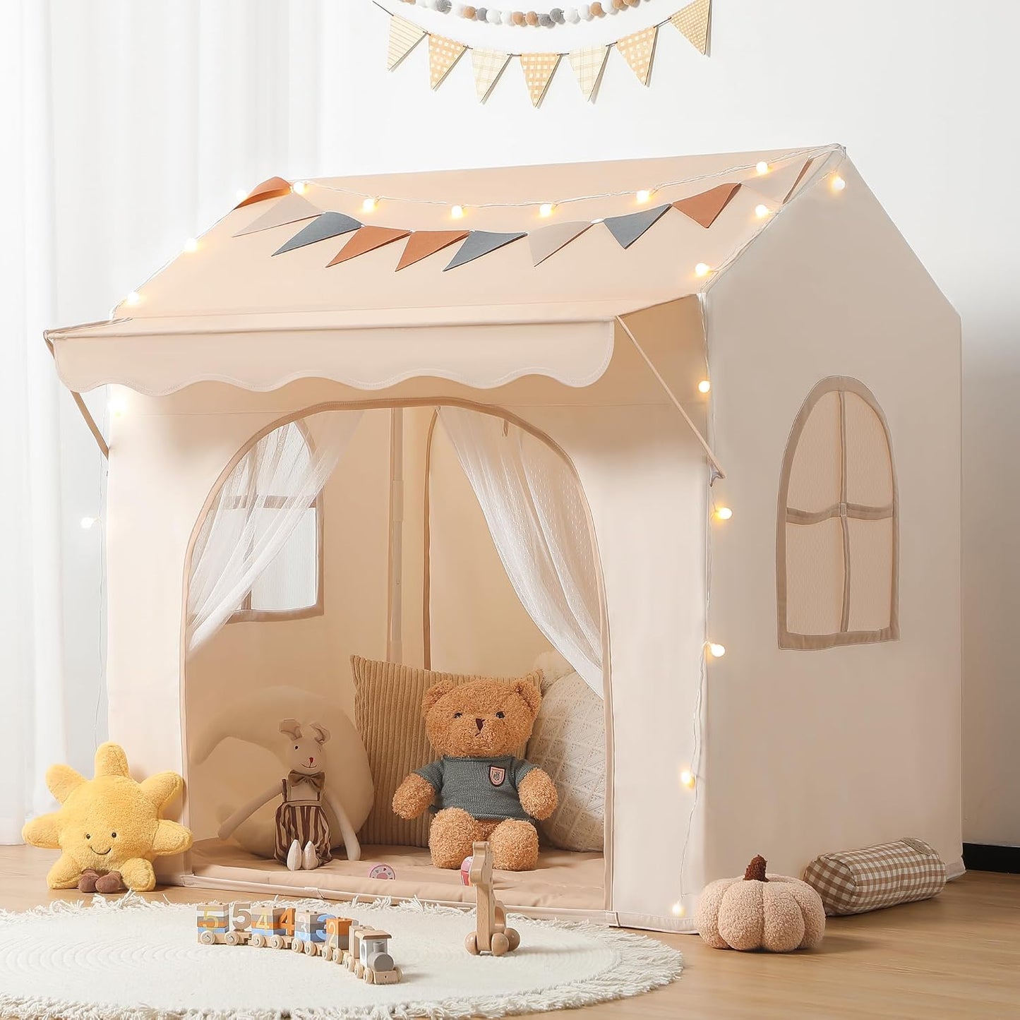 besrey Tienda de campaña para niños con alero, tienda de campaña 2...