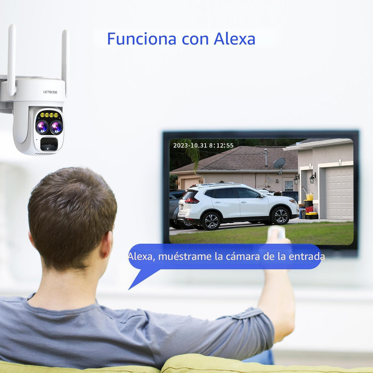 Cámaras de seguridad LETSCEE inalámbricas para exteriores para segu...