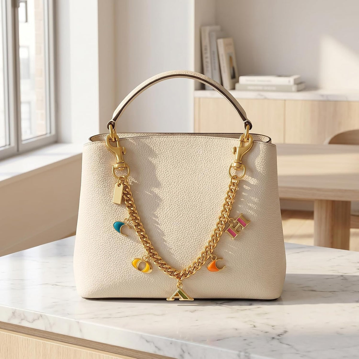 Jueqiba Llavero con dije de bolsa, accesorios para bolsos de mujer...