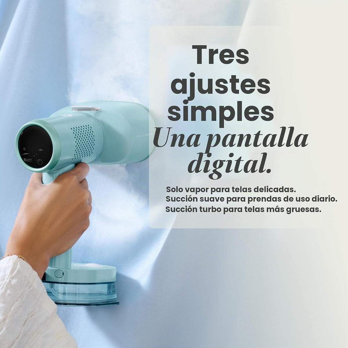 Rowenta Vaporizador de ropa de mano AeroSteam Twist con agarre de t...