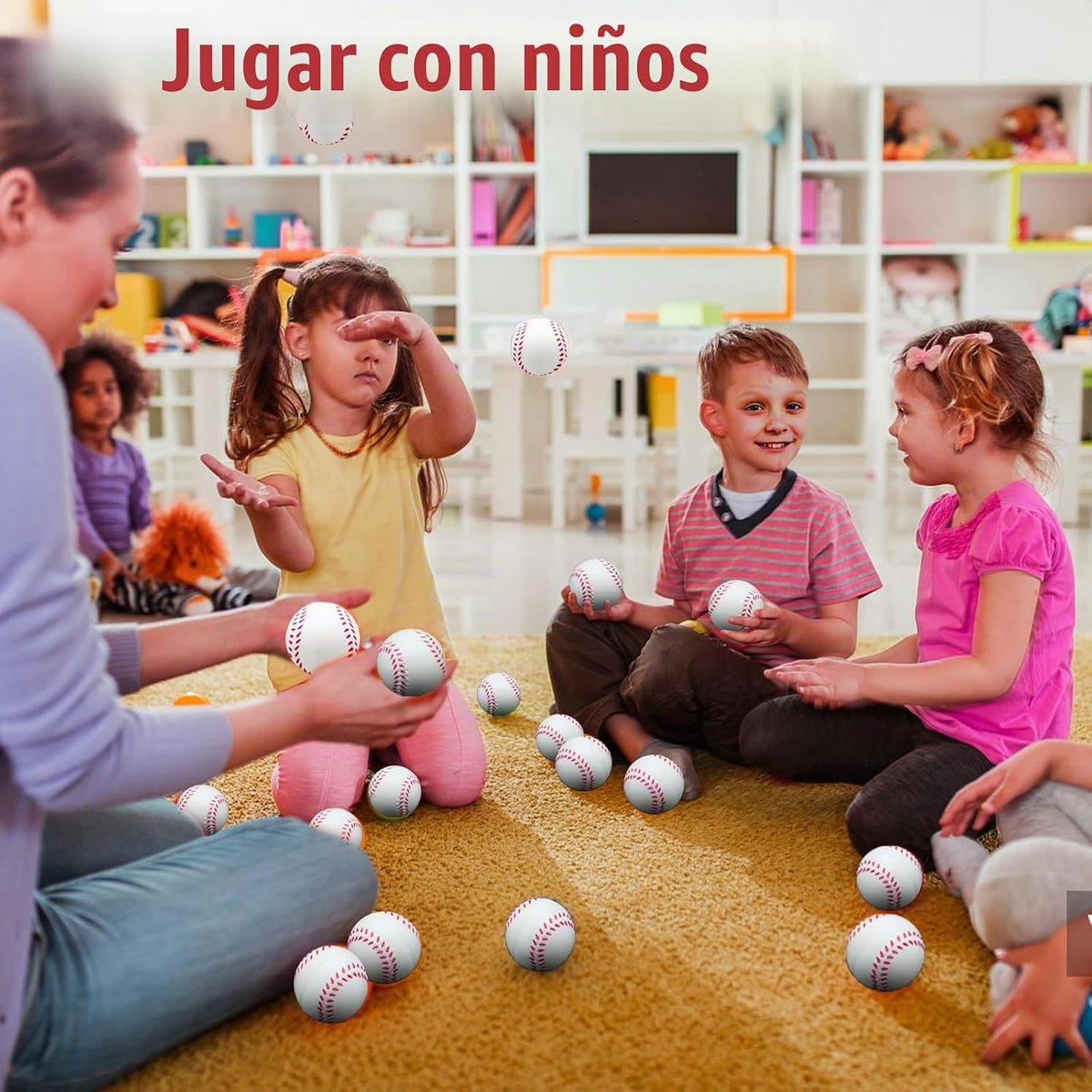 Oleitodh 60 Piezas Pelota de Béisbol Anti-Estrés, Mini Pelotas de B...