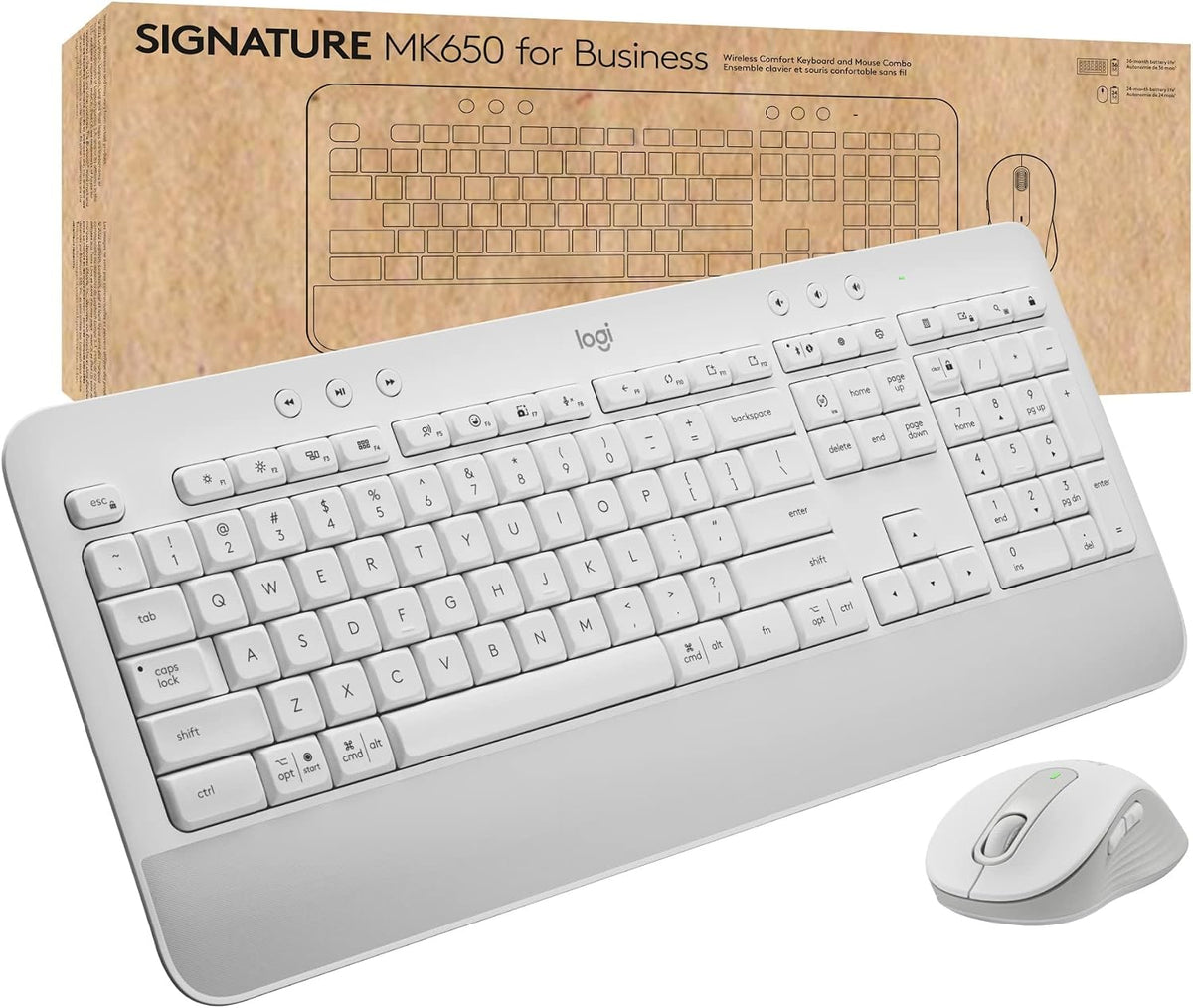 Logitech Signature MK650 Combo para teclado y mouse empresariales,...