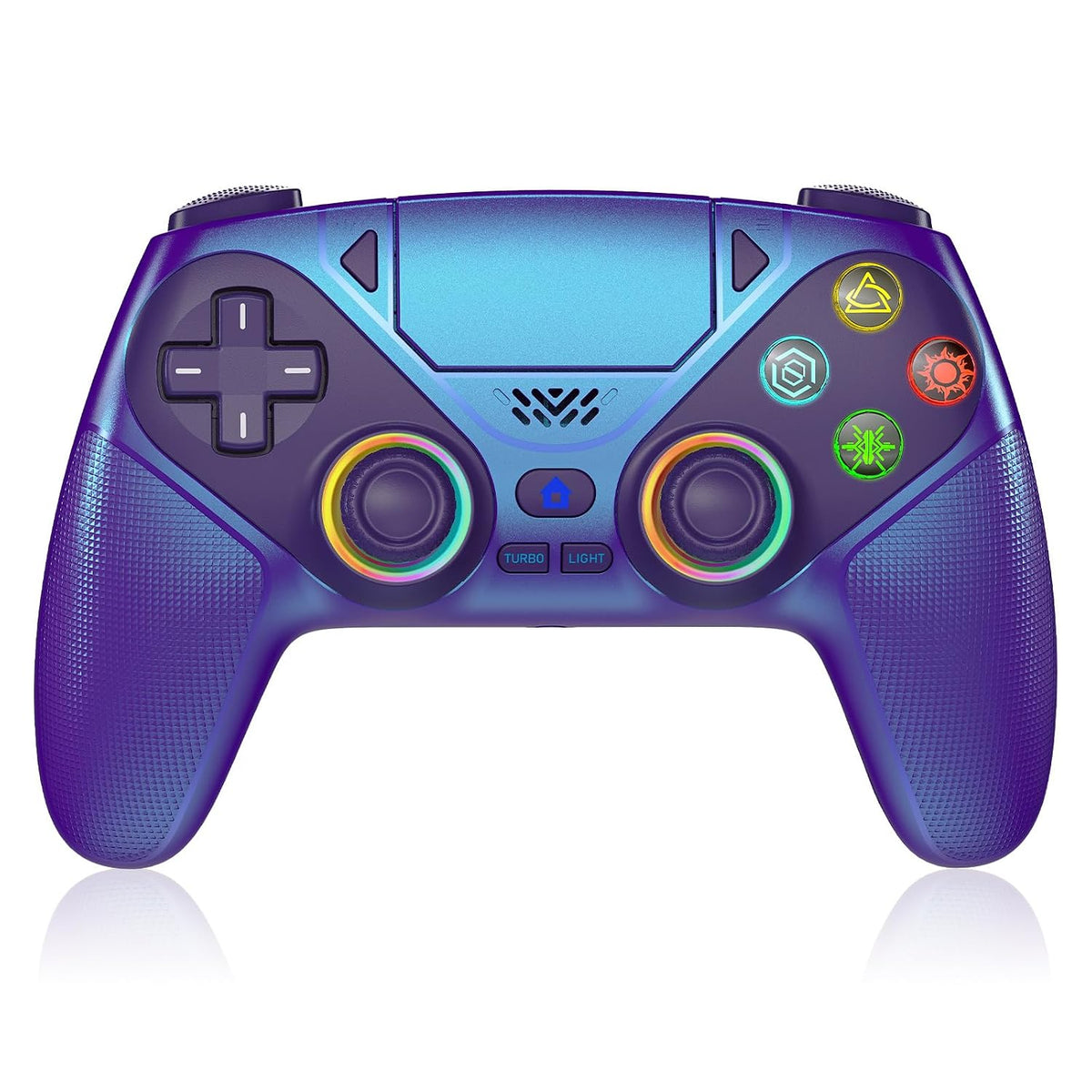 Controlador inalámbrico Dinosoo RGB para PS5\/PC \u2013 Gamepad Blu...