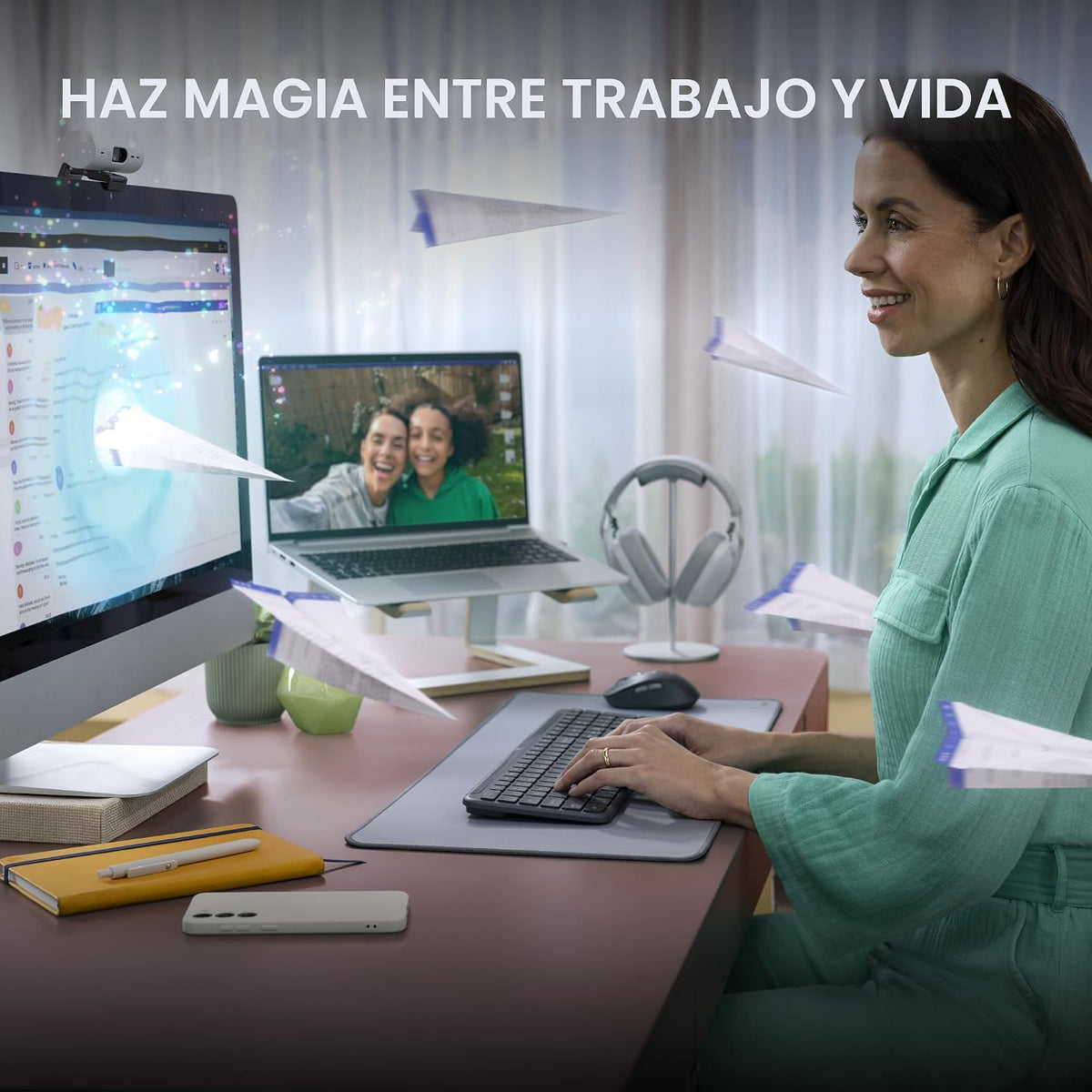 Logitech Teclado inalámbrico Signature Slim K950 con escritura sile...