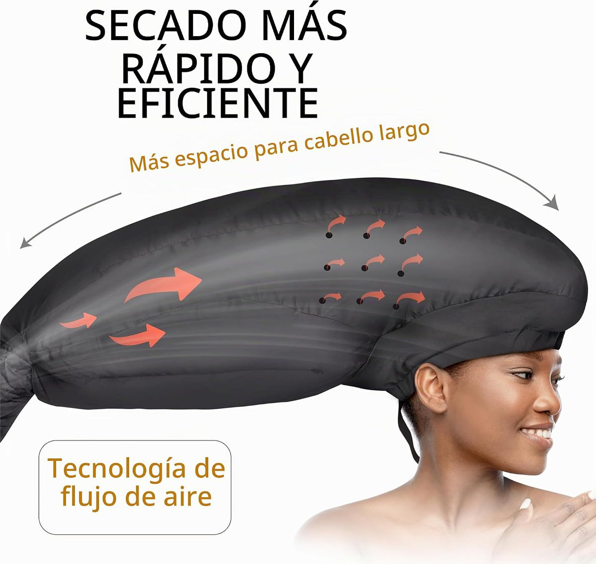 Accesorio de secador de pelo grande para mechones, rastas y cabello...