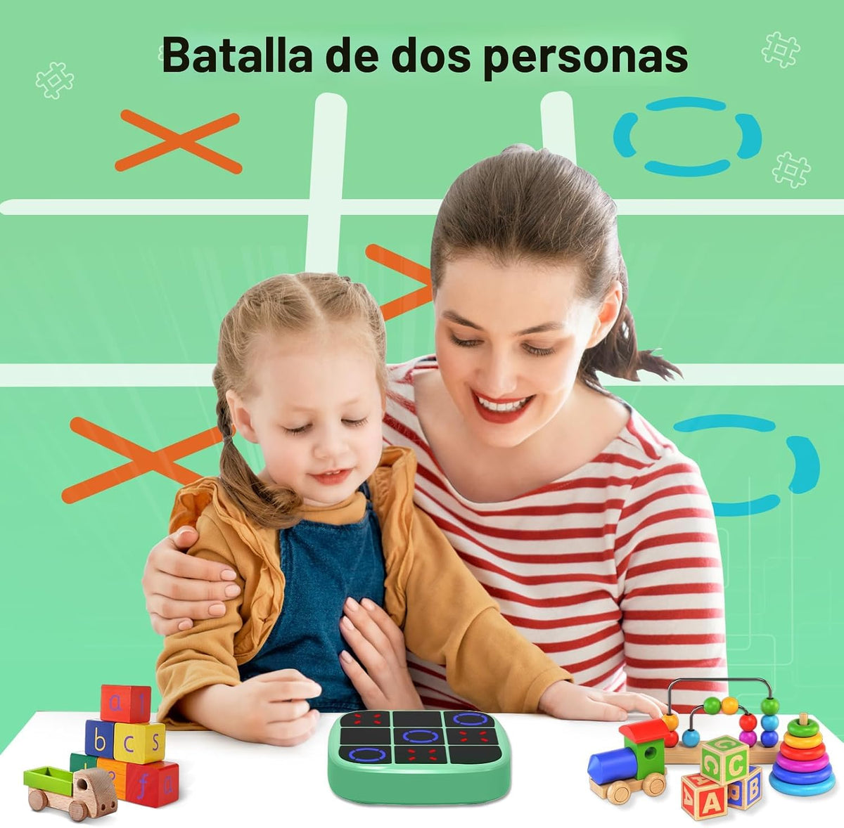 Tic-Tac-Toe Bolt Game, Consola de Juegos de Rompecabezas Portátil 4...