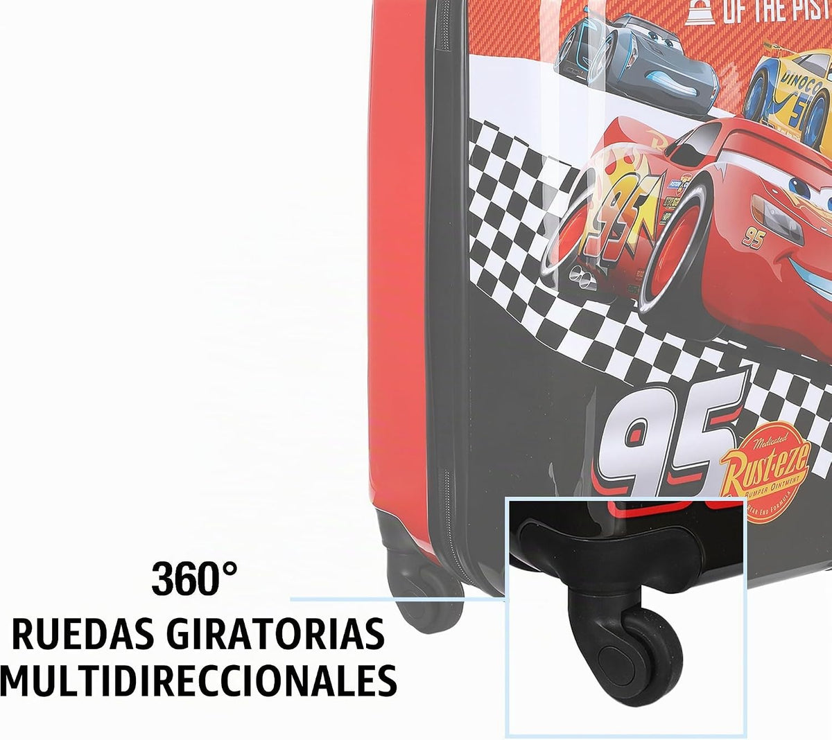 Bioworld Equipaje de mano con ruedas y asa, Coches Los mejores corr...
