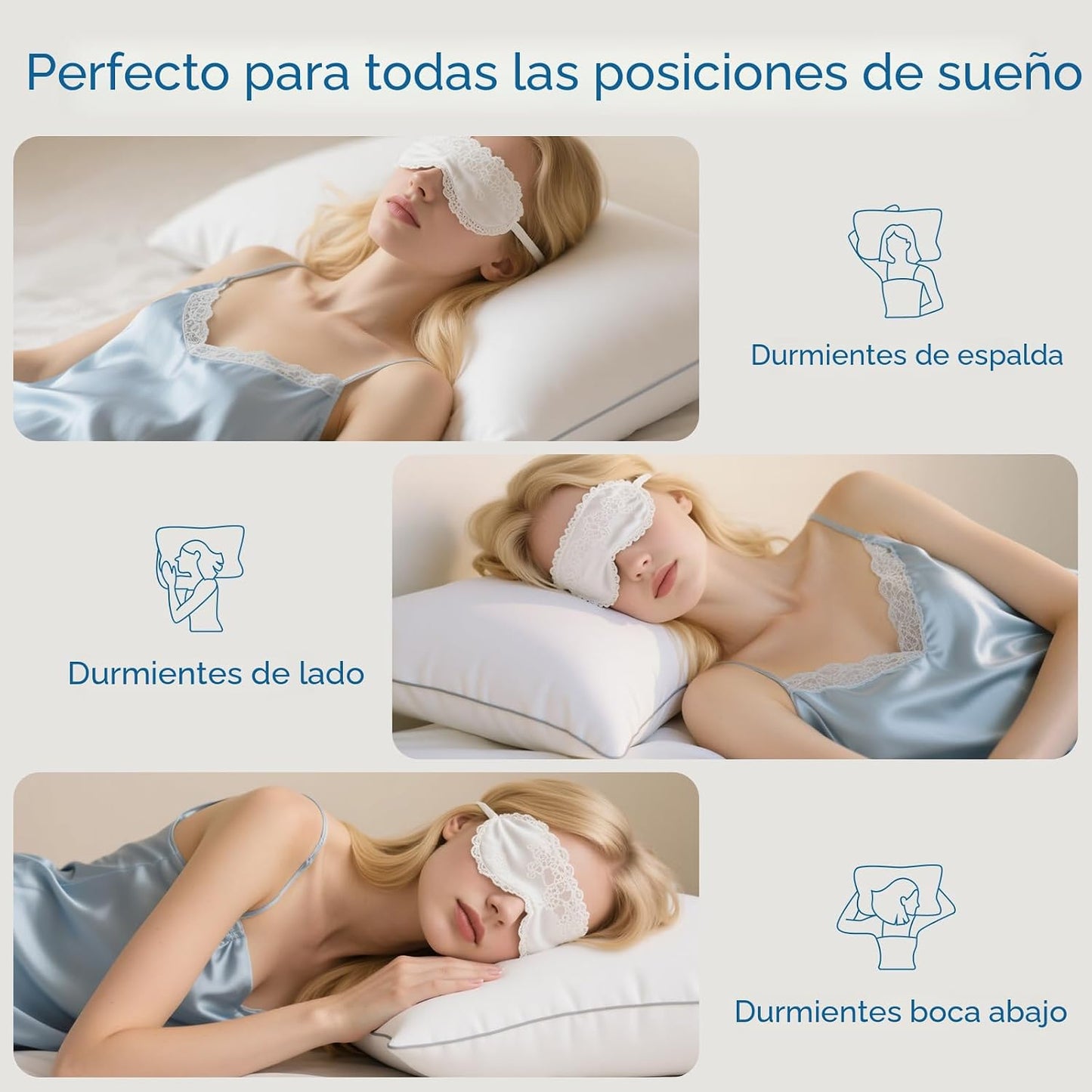 Sasttie Juego de 6 almohadas estándar firmes, almohadas de cama de...