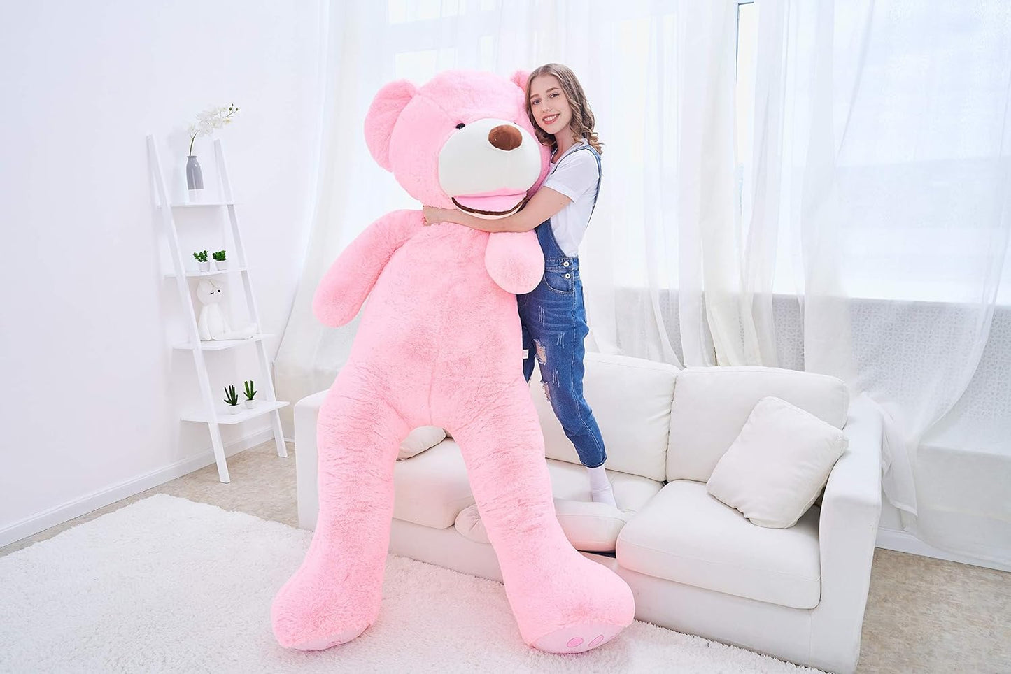IKASA - Oso de peluche gigante, animales de juguete (Rosa, 78 pulga...