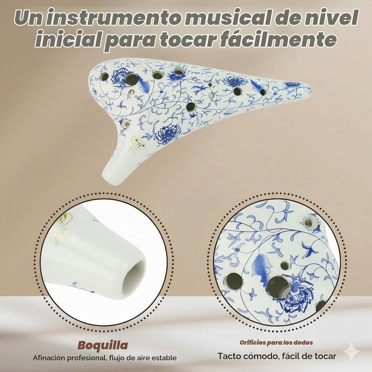 OcarinaWind Ocarina Clásica de 12 Agujeros, Obra Maestra Coleccioni...