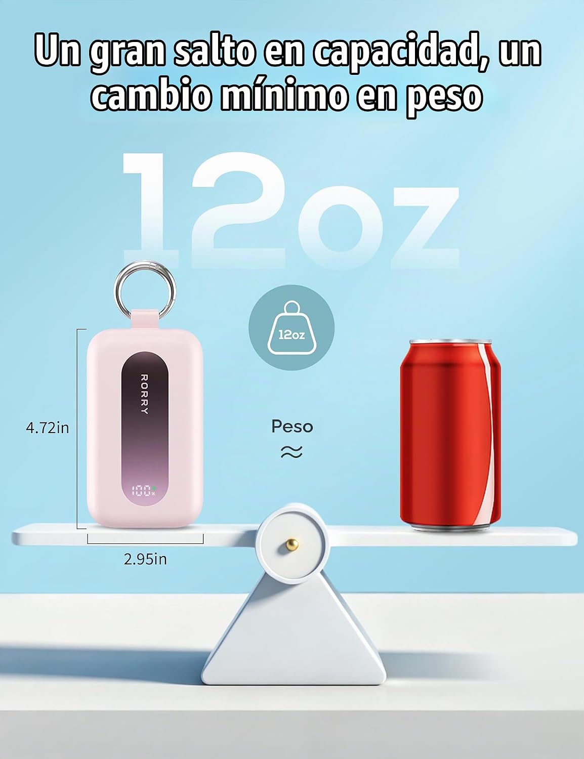 RORRY CharmGo Cargador portátil 20000mAh 30W Power Bank 4 en 1 Bate...