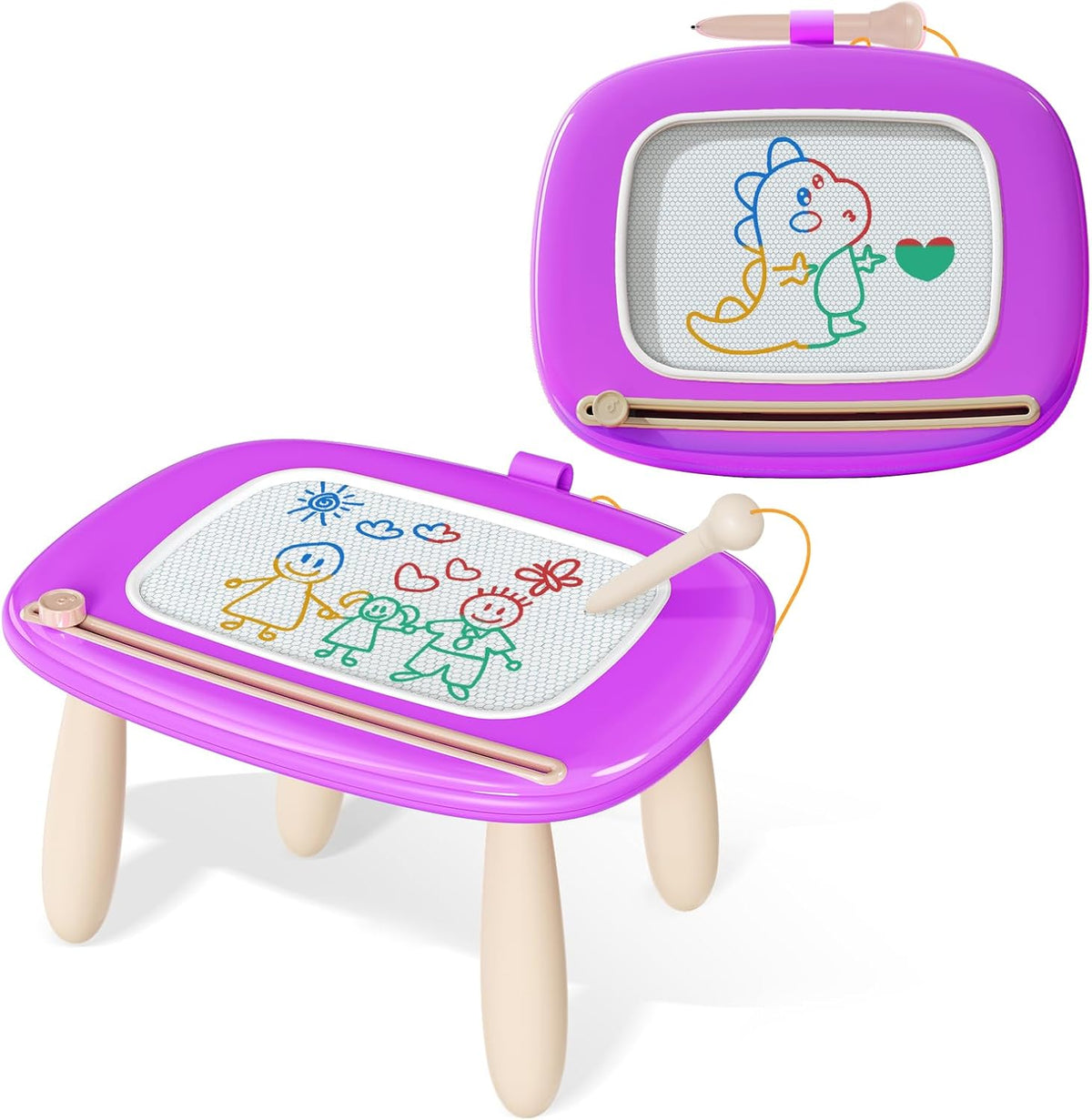 Kikidex - Juguetes para niños de 1 a 3 años, tablero magnético de d...