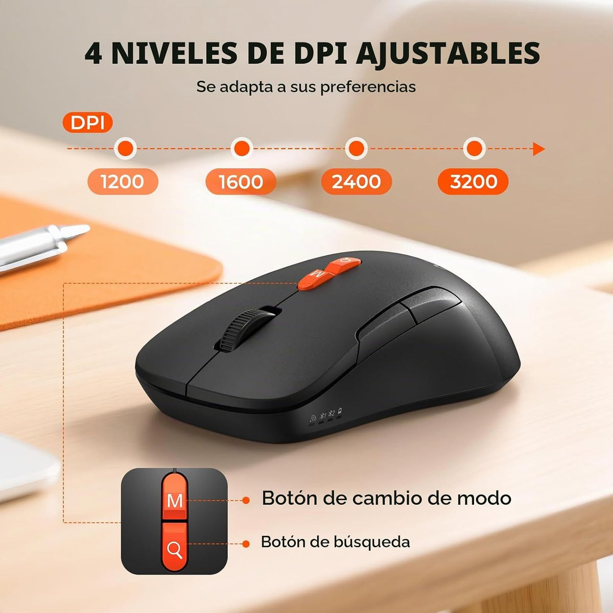 MEETION Combo ergonómico de teclado y mouse divididos, Bluetooth in...