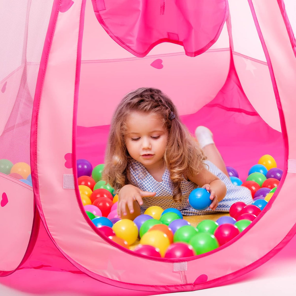 DISHIO Pozos de pelotas con 50 pelotas, carpas emergentes para niño...