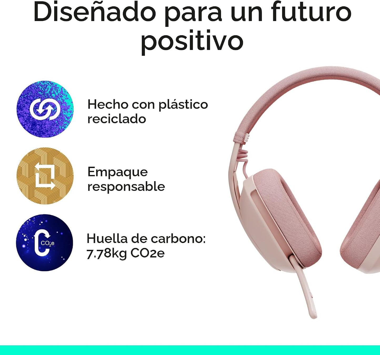 Logitech Zone Vibe 100 Auriculares inalámbricos ligeros sobre la or...