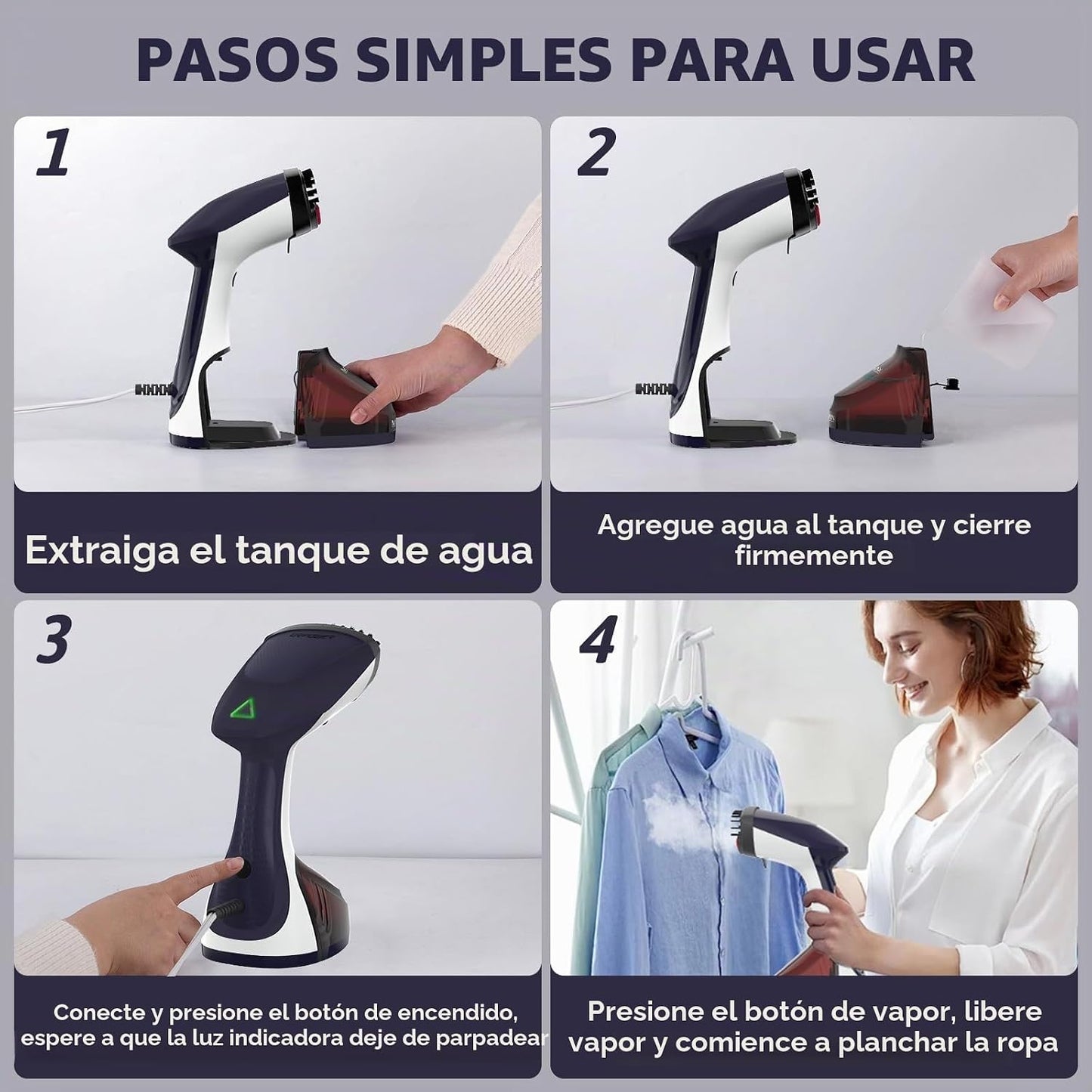 Vaporizador de ropa portátil URPOWER de 300 ml, vaporizador de cale...
