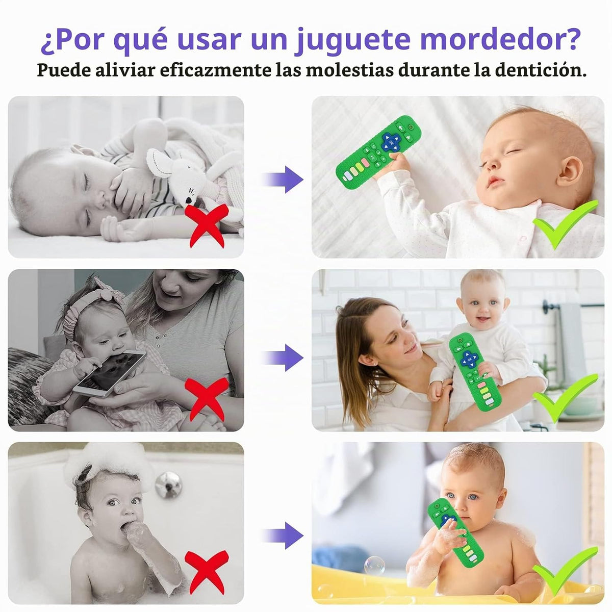 Chuya Mordedor remoto de silicona para bebés Juguetes de dentición...