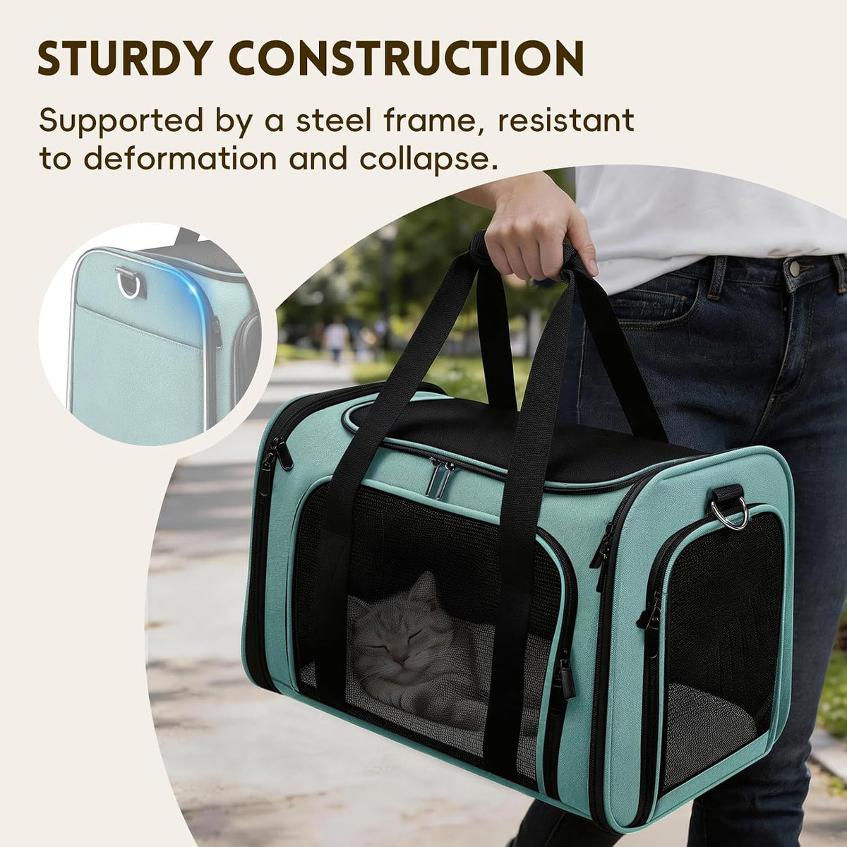 Zedkeys Transportador suave para gatos y perros pequeños y gatos gr...