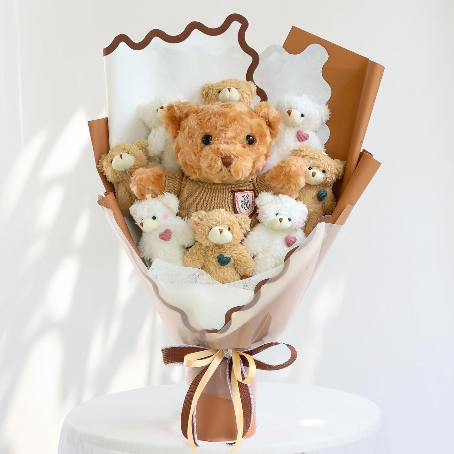 BBLION Ramo de oso lindo \u2013 Ramo de juguete de peluche con boni...