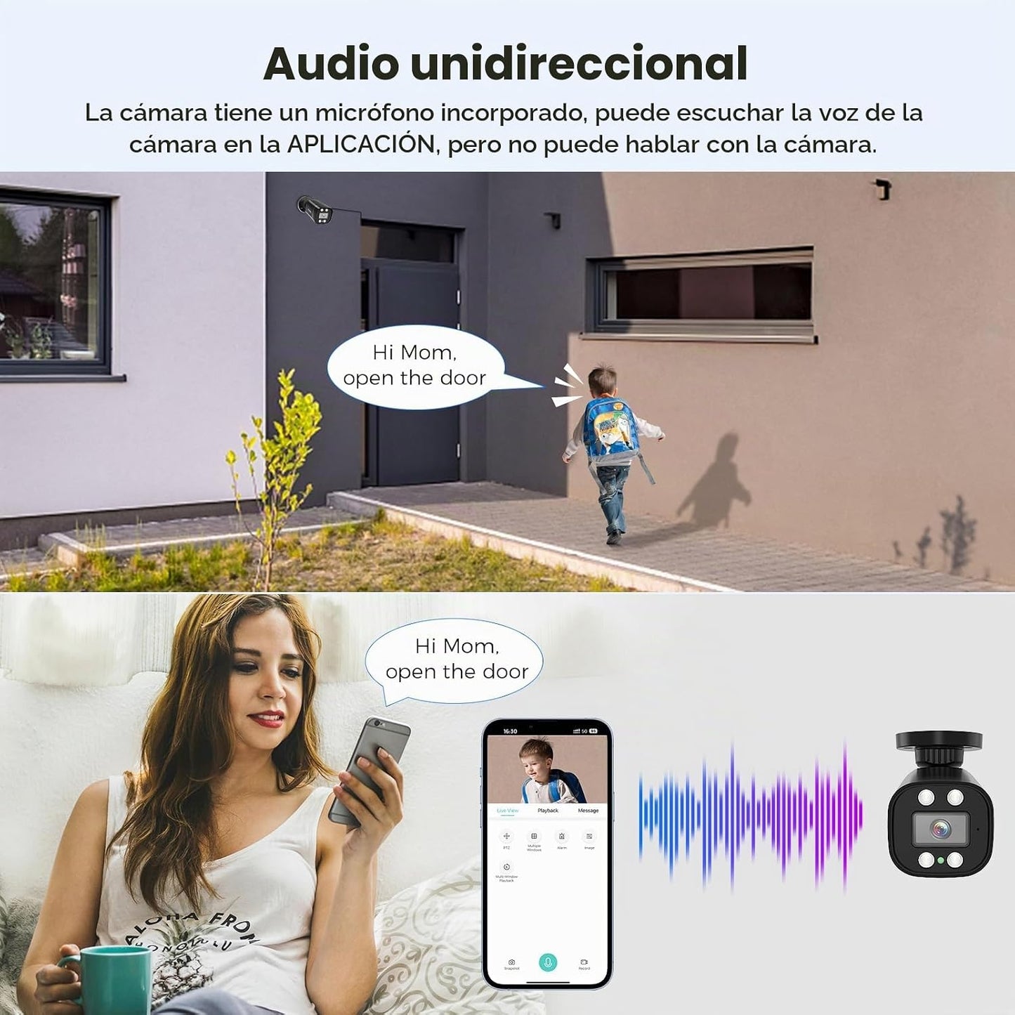 Hiseeu Sistema de cámara de seguridad para exteriores con cable 3K...