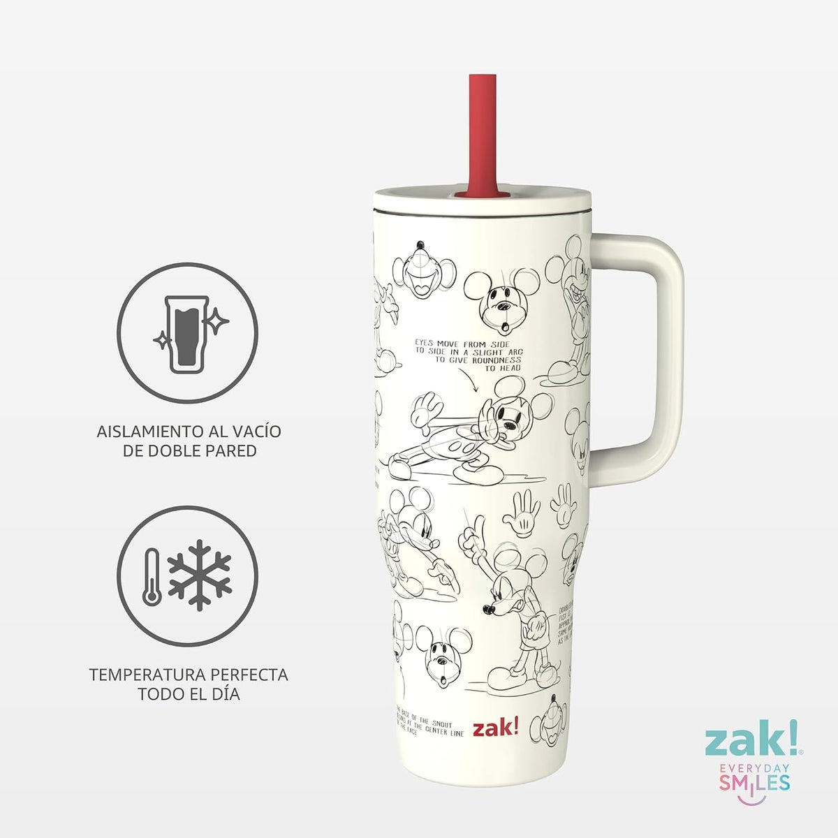 Zak Designs Disney Sutton Taza de viaje para llevar contigo, de 30...