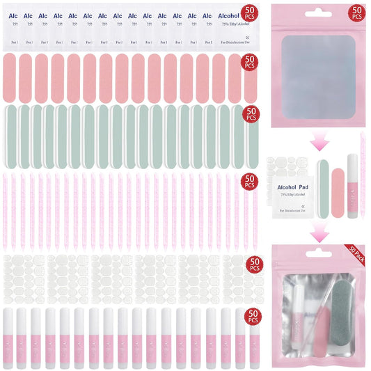 Juego de 50 herramientas de uñas a presión: kit de preparación de u...