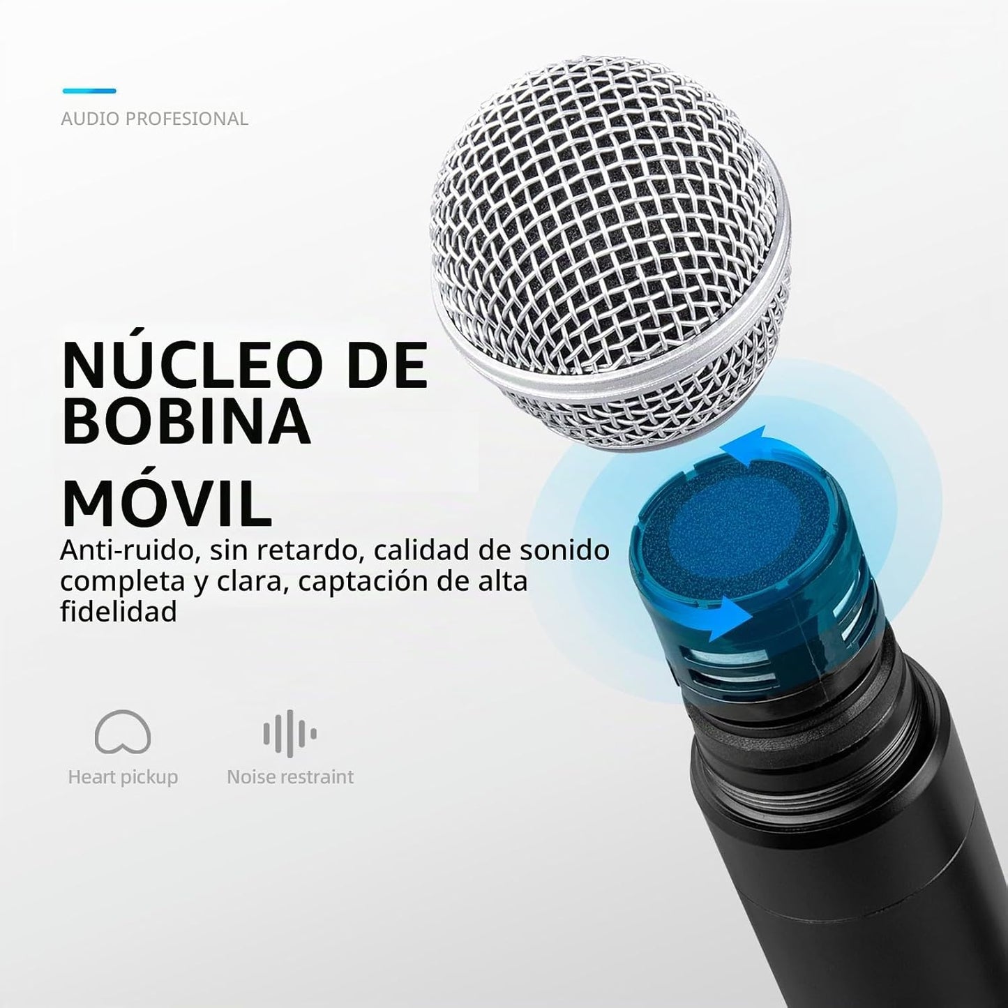 D Debra Sistema de Micrófono Inalámbrico UHF UBR-102 con Micrófonos...