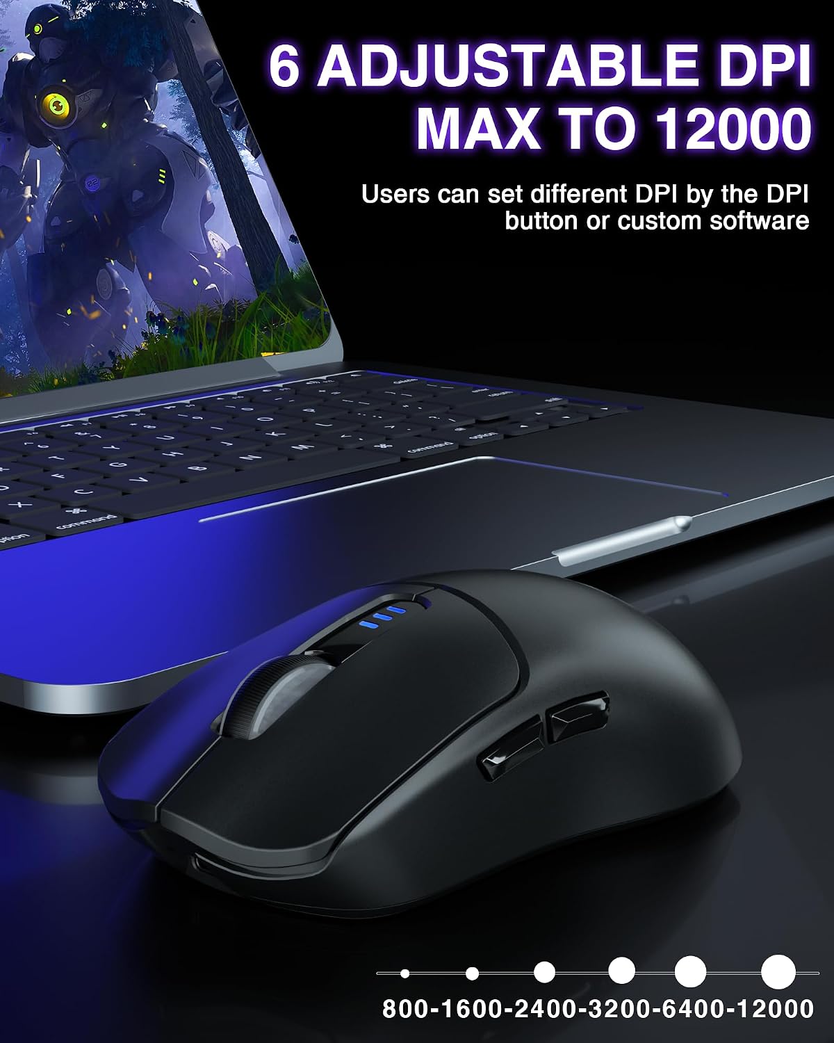 AULA Combo de teclado y mouse inalámbricos, teclados mecánicos F99...