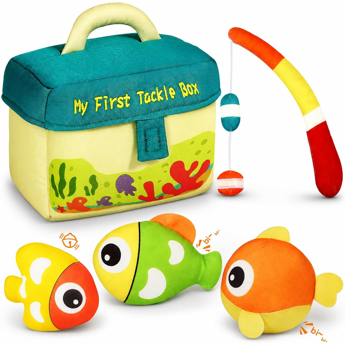 My First Tackle Box Juego de pesca sensorial de peluche para bebés...