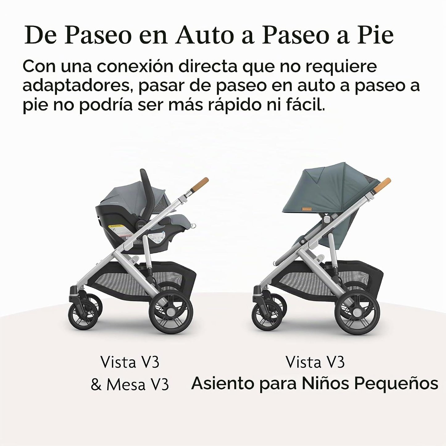 UPPAbaby Vista V3 Cochecito + Mesa V3 Sistema de viaje para asiento...