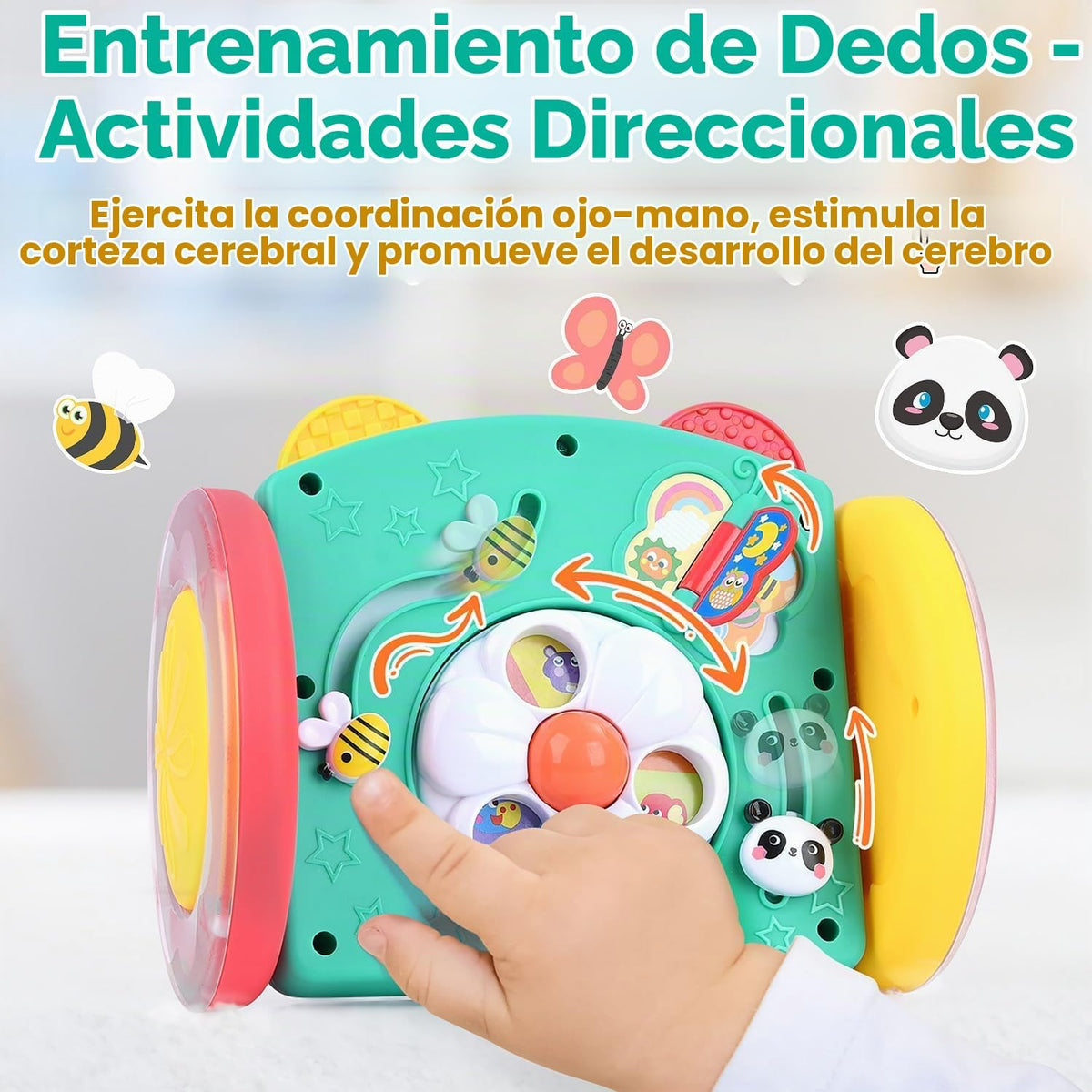 PLAY Juguete de actividad de espejo para el tiempo boca abajo para...