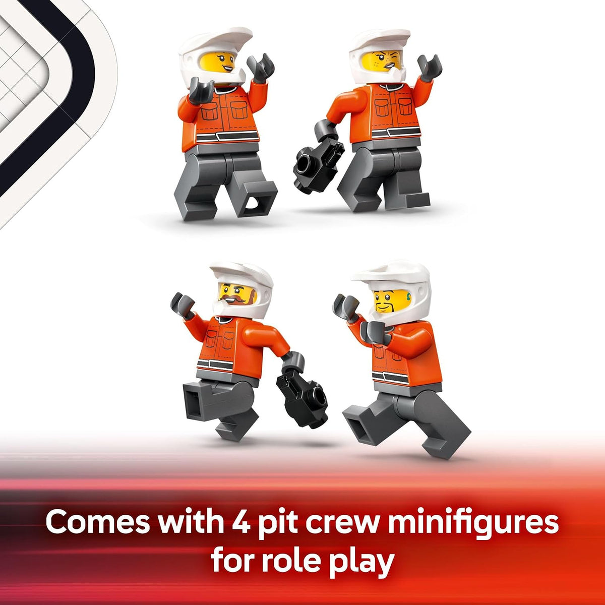 LEGO City F1 Pit Stop &amp; Pit Crew con juguete de coche Ferrari \...