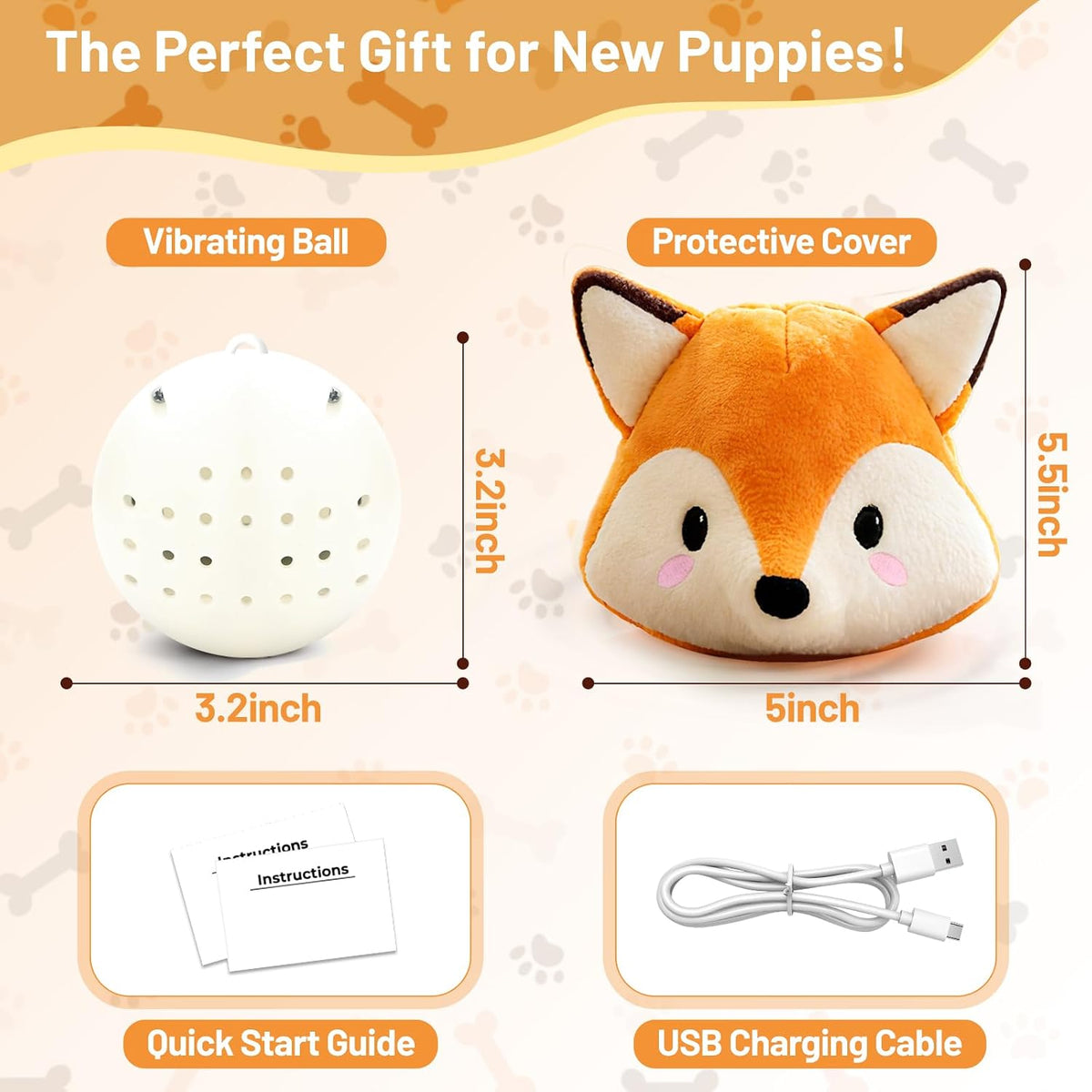 VYsTN Juguete automático para cachorros para aliviar la ansiedad y...