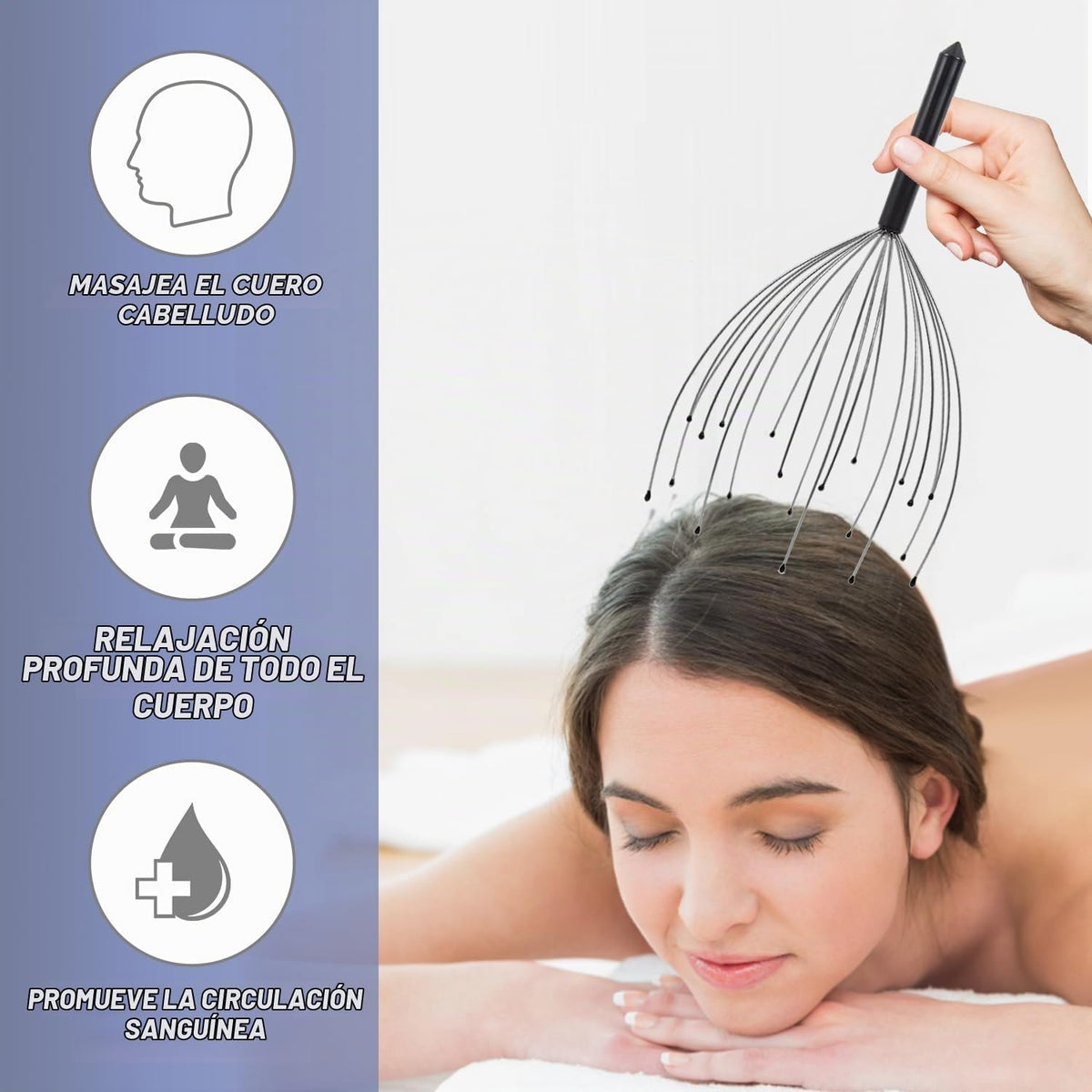 Svjetiq - Masajeador de cuero cabelludo extensible para hombres, mu...