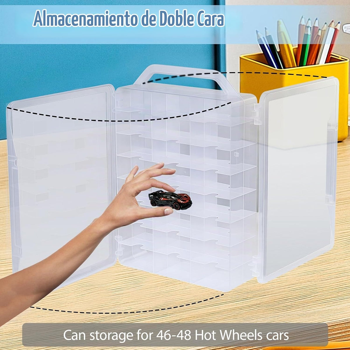 Ngdiluxury Estuche de almacenamiento de doble cara para almacenamie...