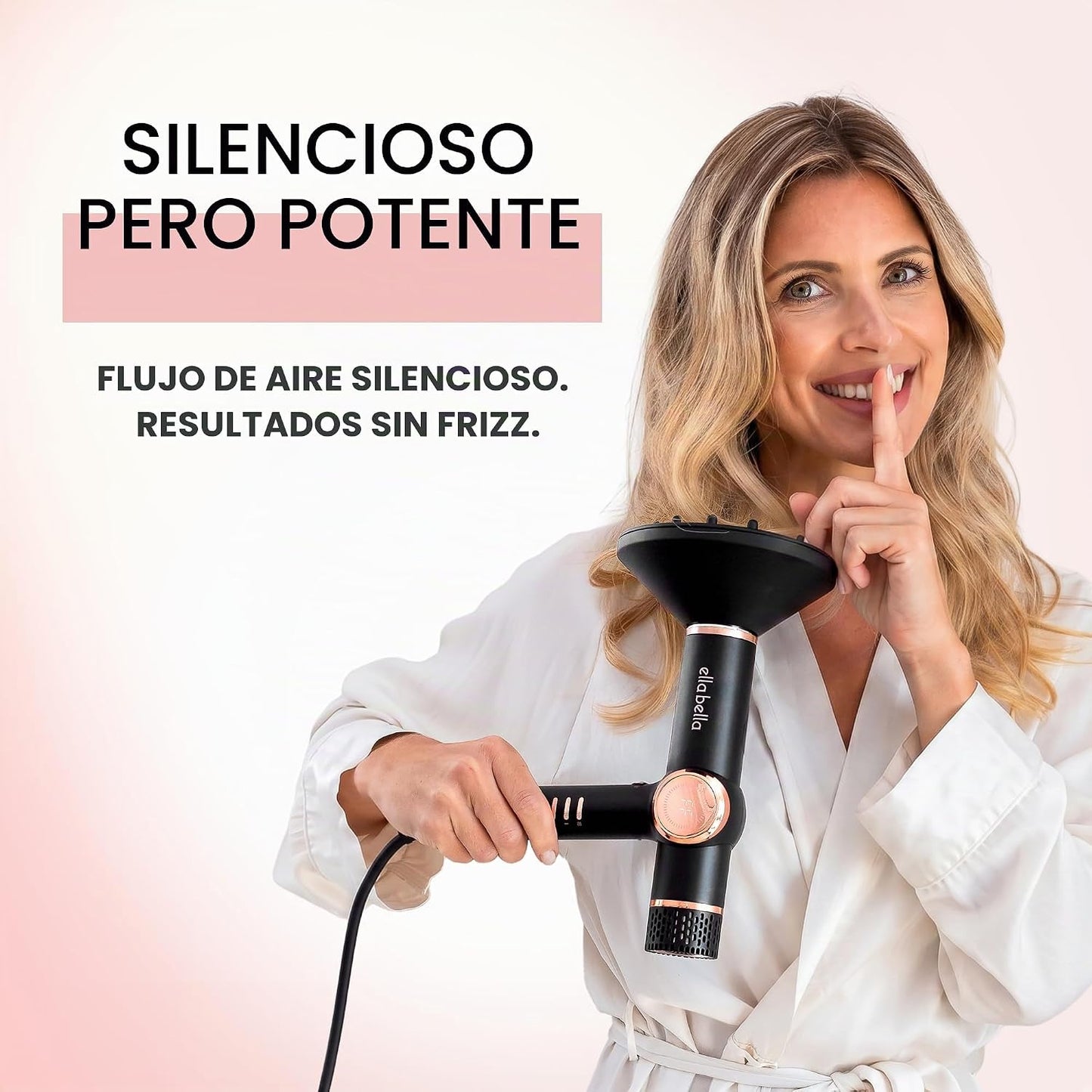 ELLA BELLA® Secador de pelo iónico profesional con difusor \u2022 S...
