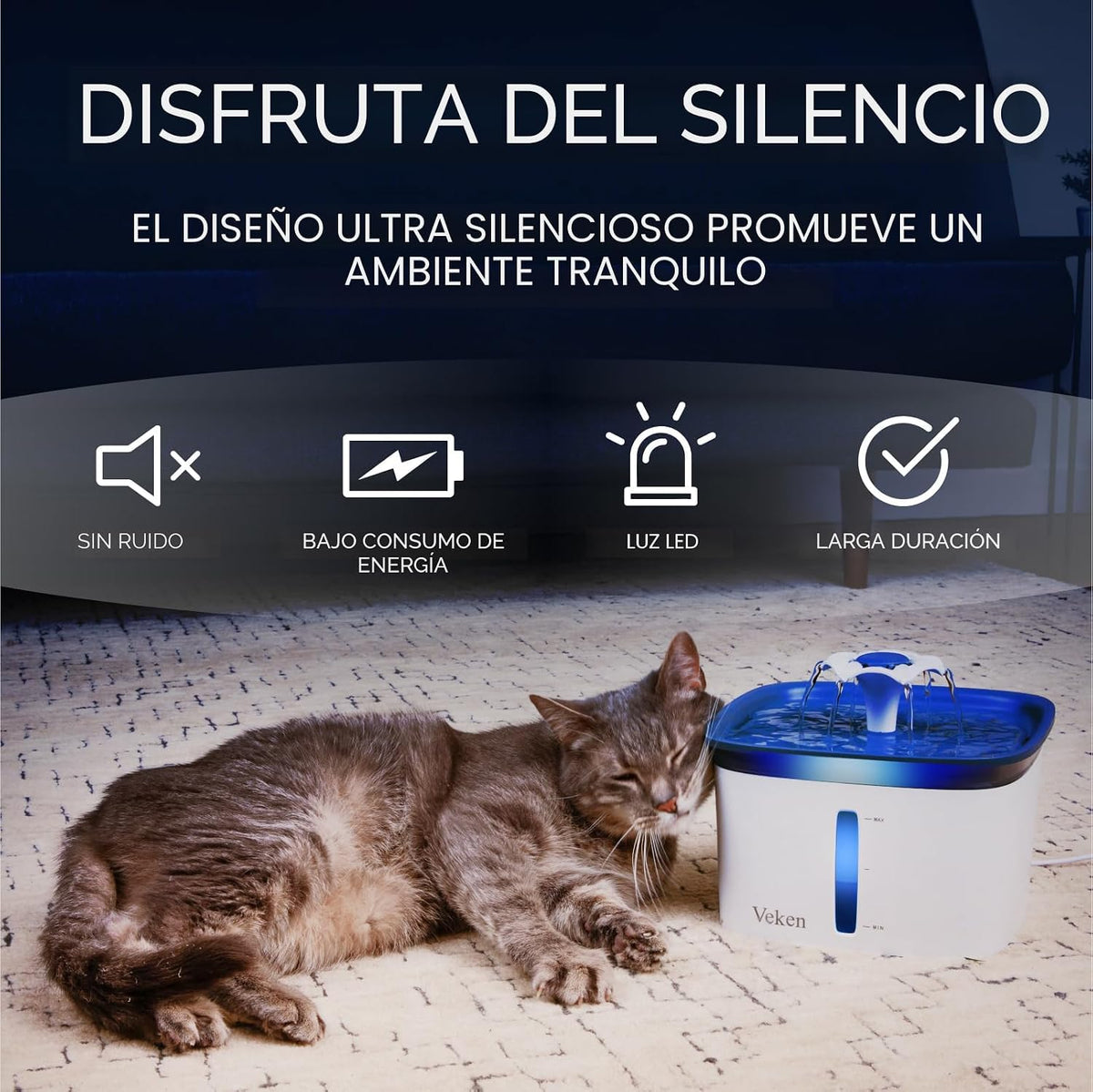Veken Innovation Award Ganadora de 95 oz\/2.8 L Fuente de agua para...