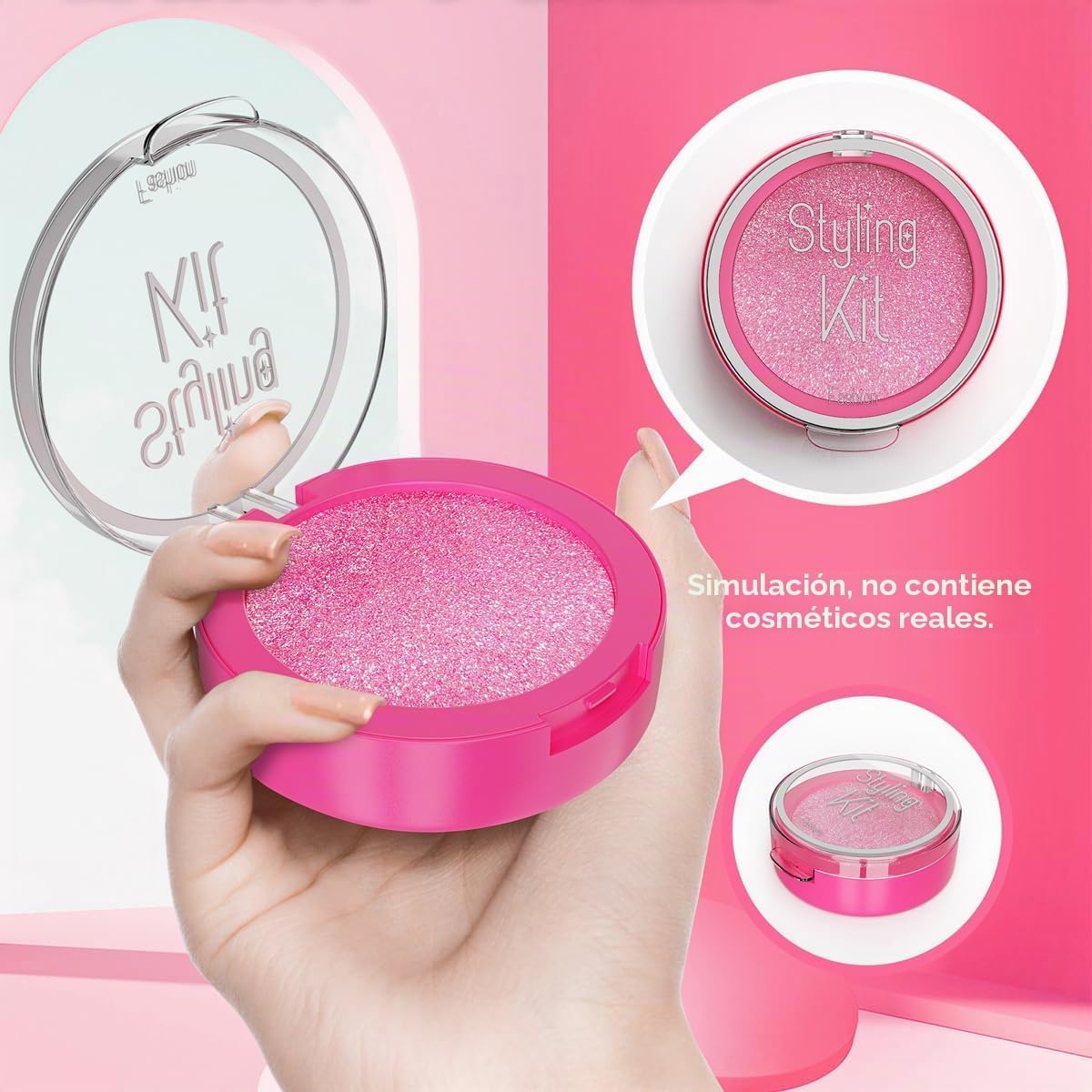 Kits de maquillaje falso para niñas de 3, 4, 5 años, juguetes de ma...