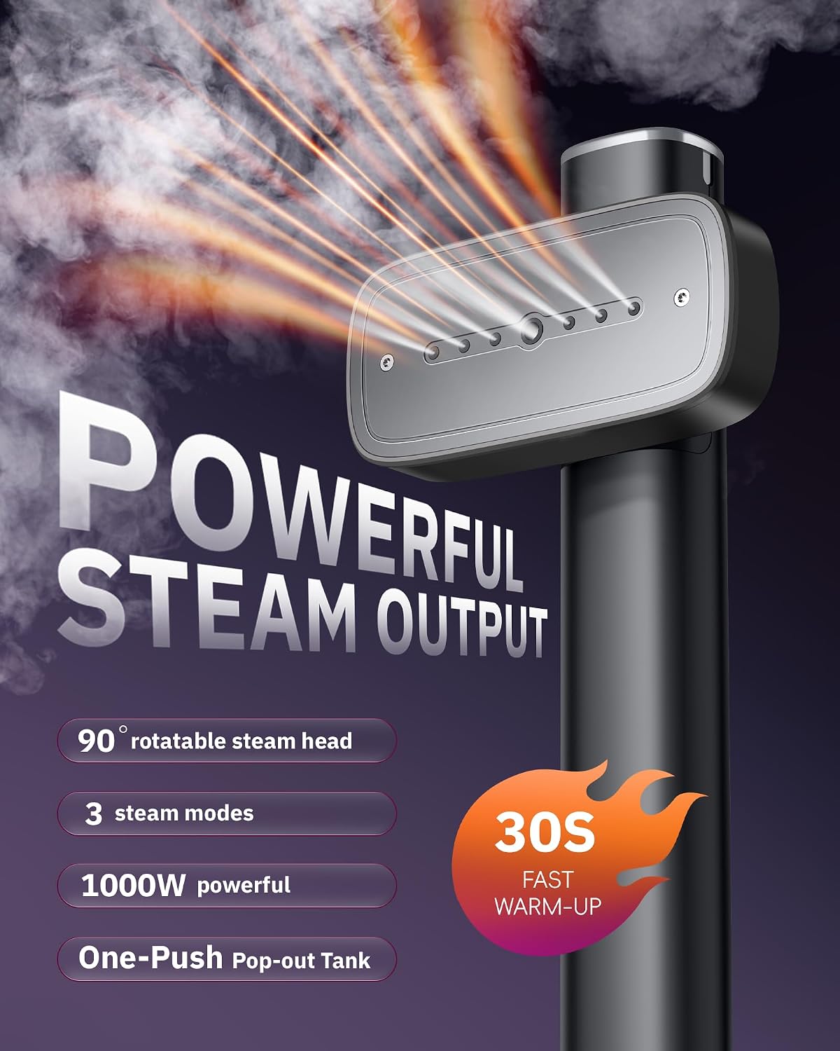OGHom Vaporizador para ropa, vaporizador de viaje de 110-240 V y pl...