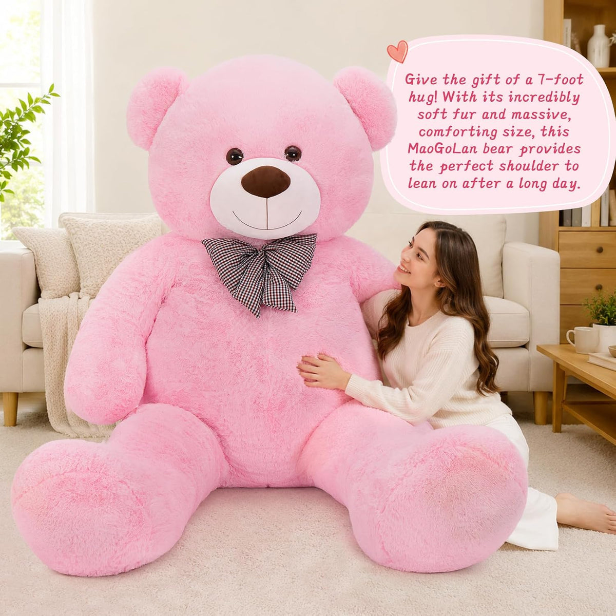 MaoGoLan Oso de peluche gigante de 7 pies, animal de peluche de gra...