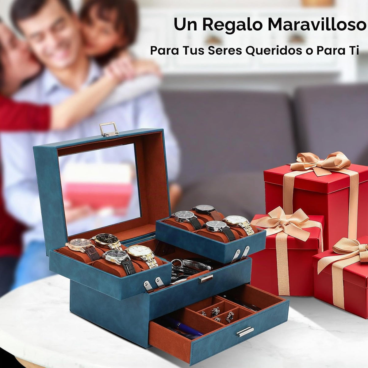 Caja de Reloj Dajasan, Estuche de Reloj para Hombres, Estuche de Ex...