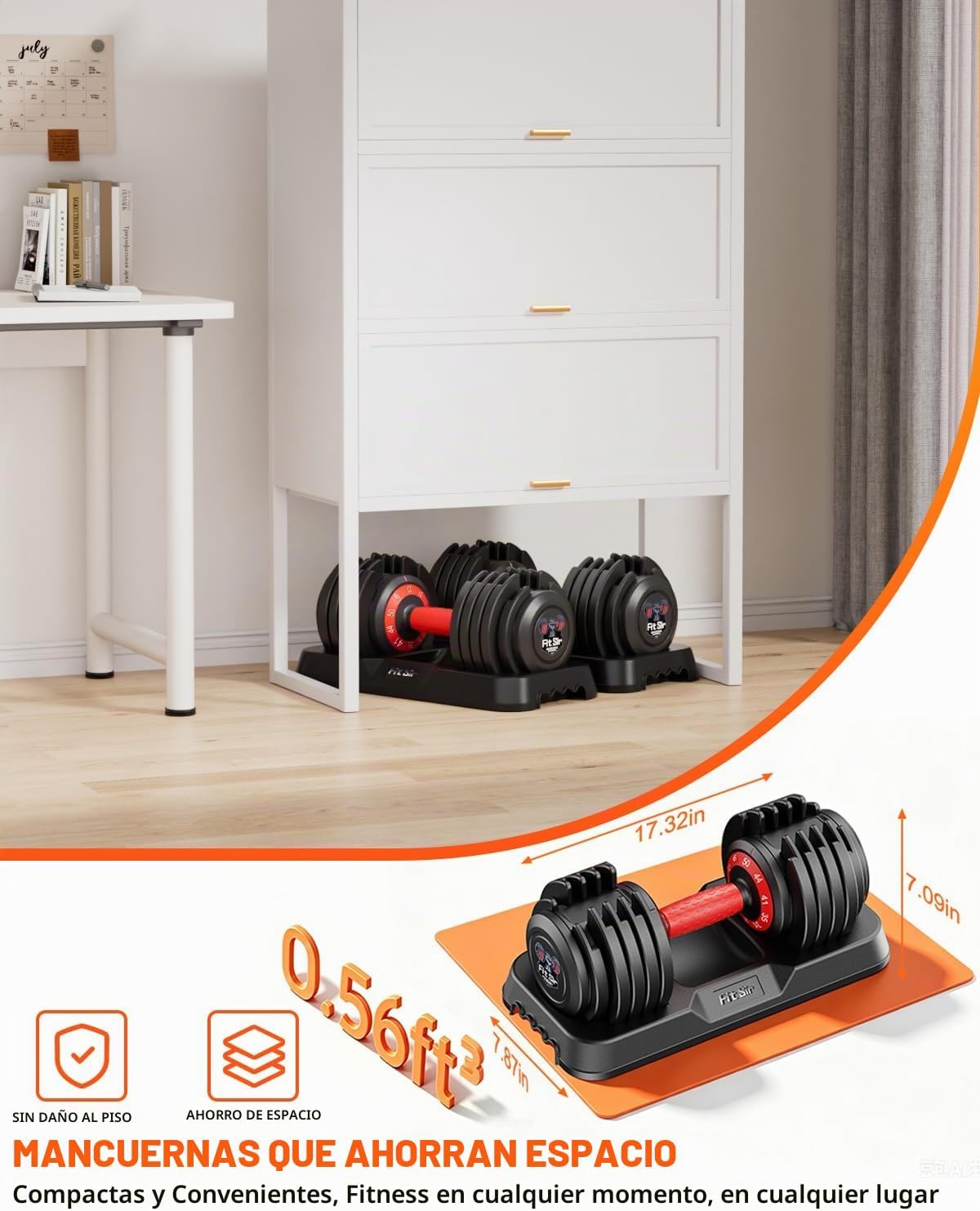 Fit Sir Juego de mancuernas ajustables, 10 en 1, mancuernas ajustab...