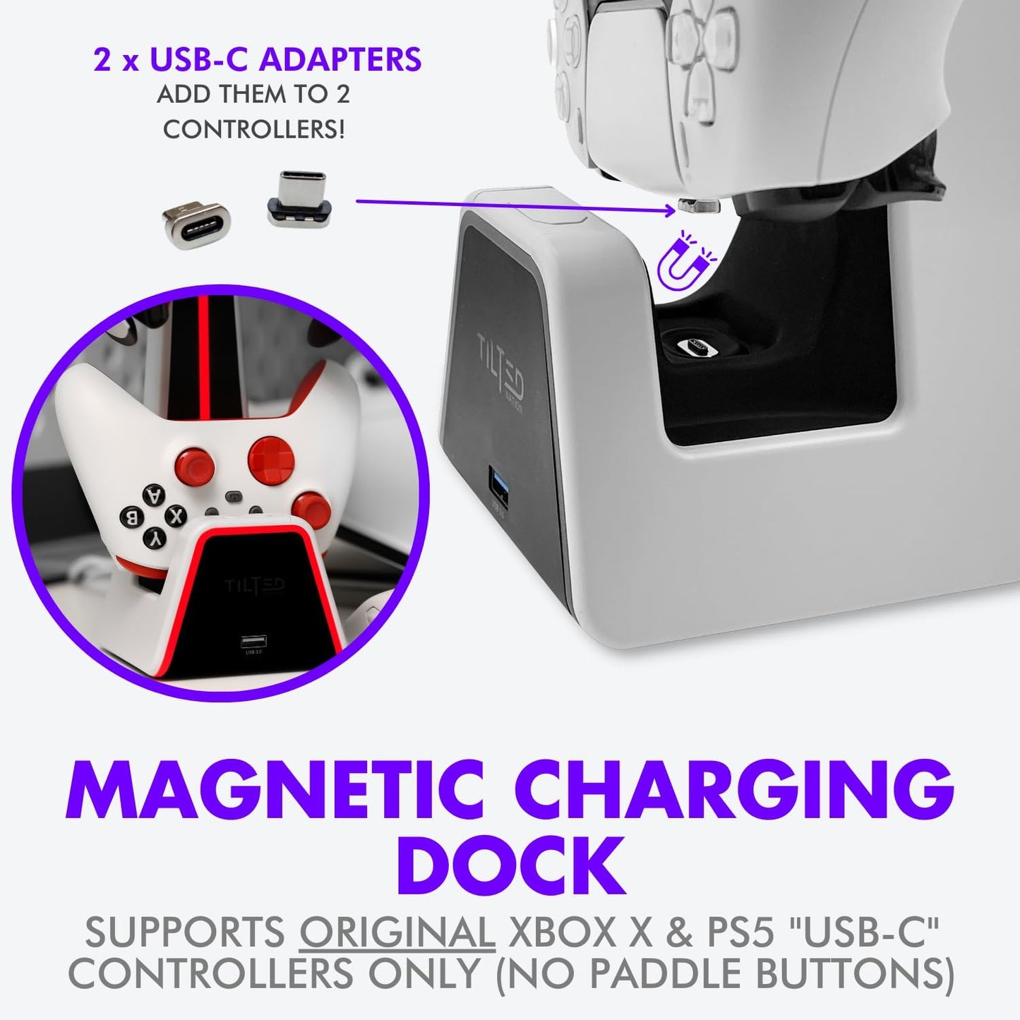 Tilted Nation Soporte para auriculares y controlador para juegos |...